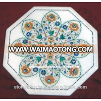 Exporter Marble Inlay White Fancy Table Top