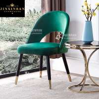 stainless steel dining table with leather chairs italian restaurant green velvet single armless dining chair