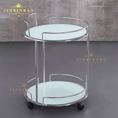 Factory direct wholesale custom hotel 4 wheels tea service cart liquor service trolley rolling metal cart for sale