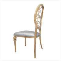 Gold Luxury stainless steel wedding chairs banquet chair