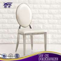 New design hotel furniture golden events used dining stainless steel chair