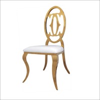 new  beauty gold banquet stainless steel wedding chair